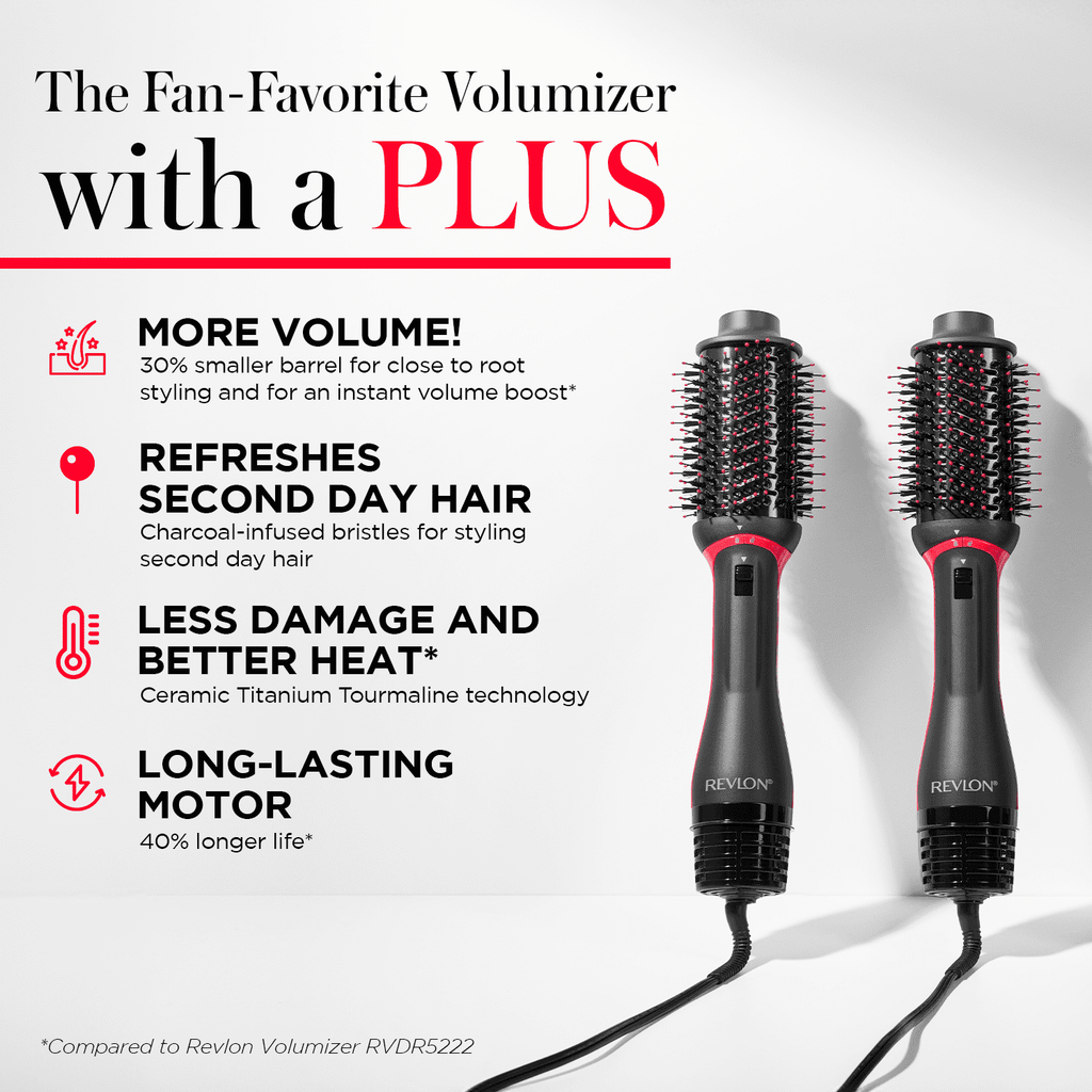 Revlon One-Step Volumizer PLUS Hair Dryer and Hot Air Brush, Black - Image 6