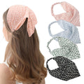 Hair Bandanas Scarf Headband Chiffon Head Kerchief Printed Turban Boho Headbands Hair Bandanas for Women Girls Hair A...