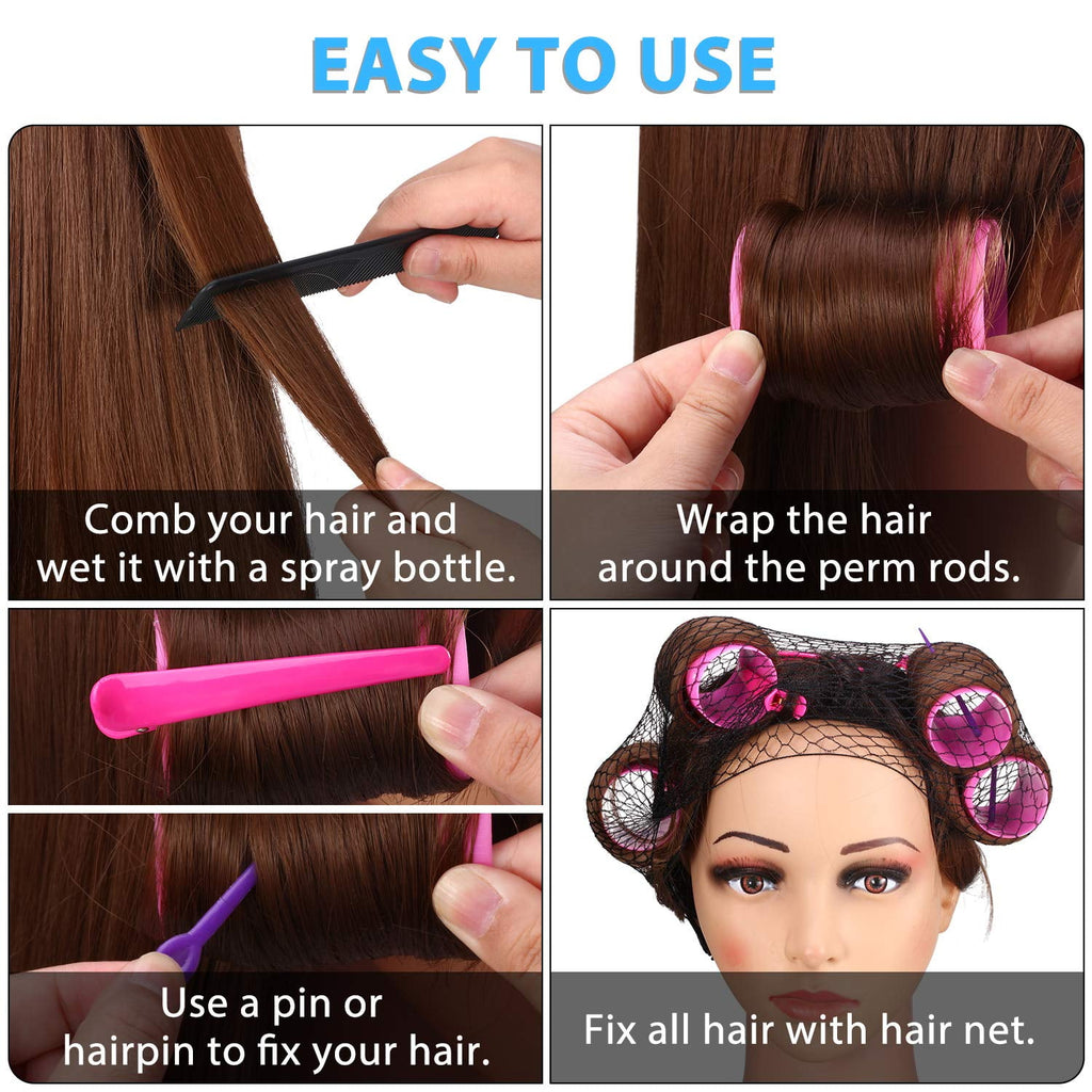 60pcs/set Rollers Curly Tools With Pin Net Clips Non Slip Clips Styling Accessories For Women And Girls - Image 4