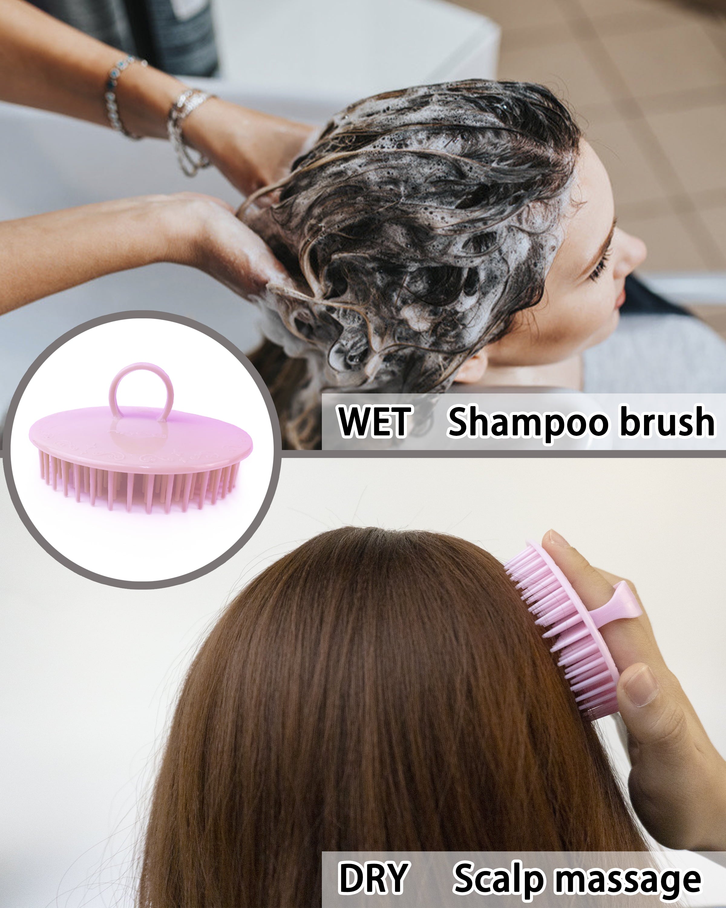 Hair Scalp Massager Shampoo Brush, 6 Pcs Scalp Brush Shower, Soft Scalp Scrubber for Dandruff, Scalp Exfoliator for Adults, Children and Pet - Image 2