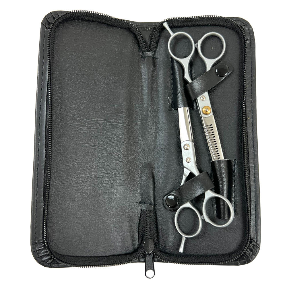 3 Stainless Steel Professional Hair Cutting Scissors Thinning Barber Case Salon - Image 3