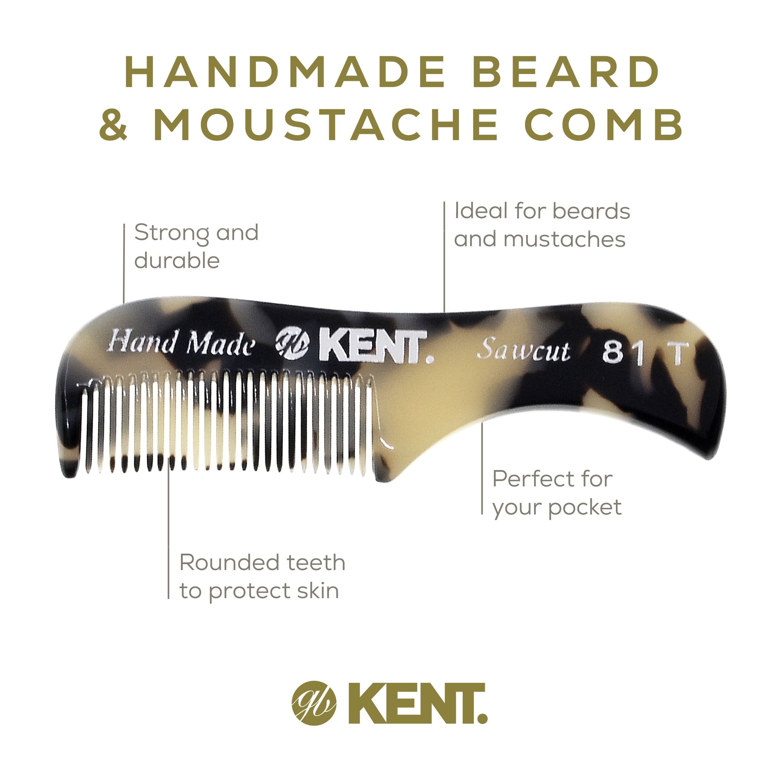 A X-Small Men's Beard Mustache Pocket Comb, Fine Toothed for Facial Hair Grooming and Styling. Hand-Made of Quality C... - Image 5