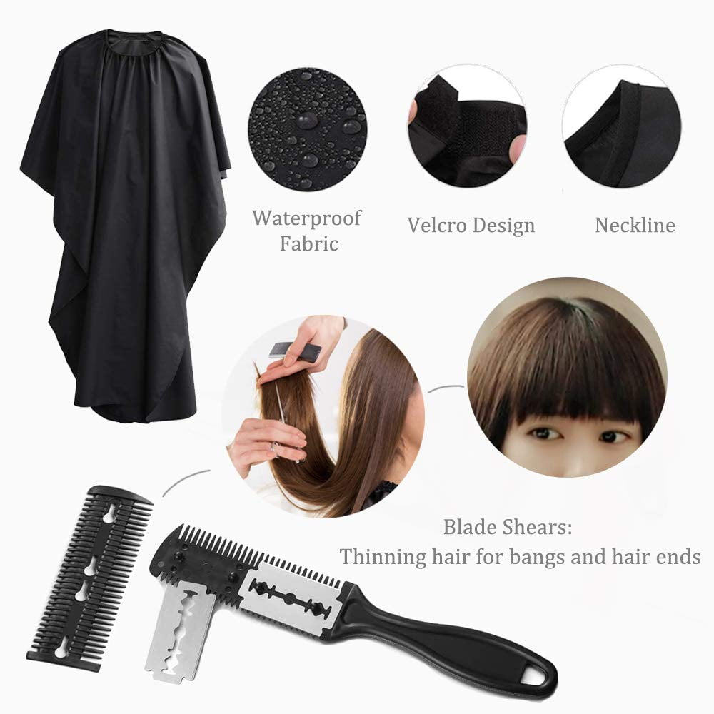 Scissors Set Professional Scissors Tools, 12 Pcs Stainless Steel Barber Kit dresser Scissors Set Salon Home Shear Kit... - Image 5