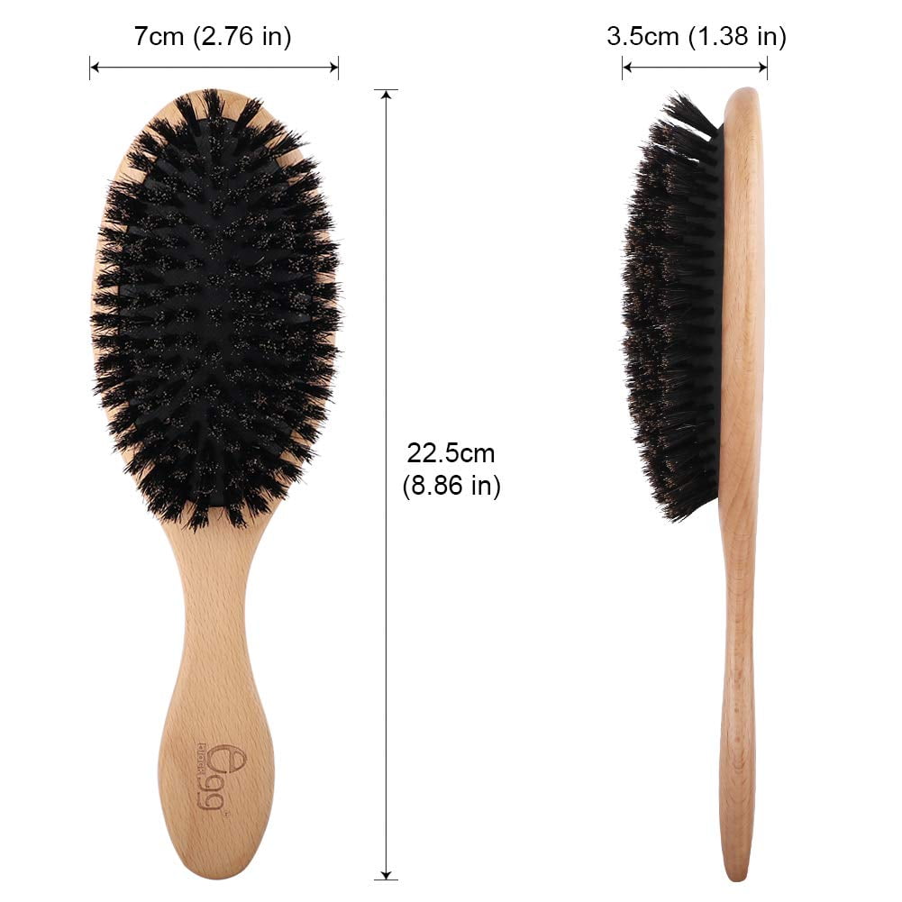 BLACK Soft Hair Brush Hair Comb for Thin and Fine Hair Detangle Smoothing Haircare Beauty Gift - Image 4