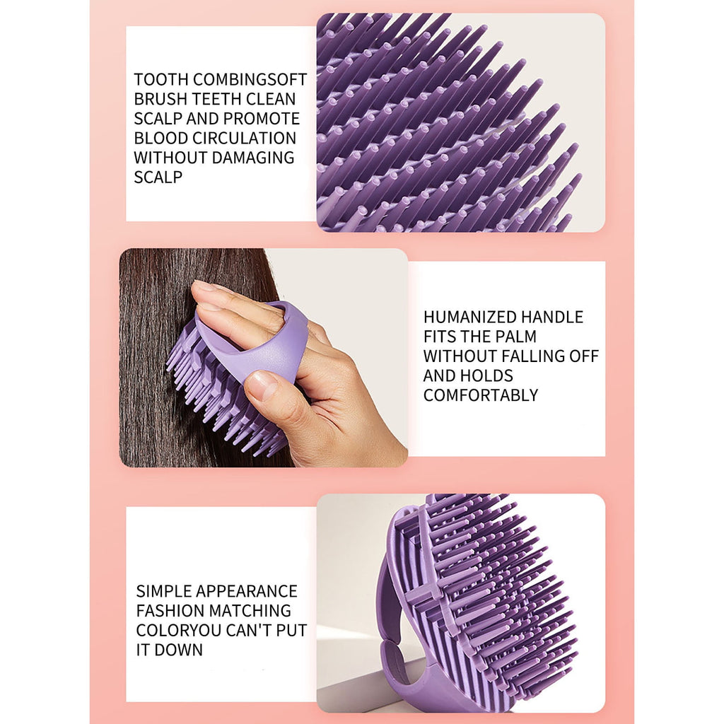 Silicone Scalp Brush Hair Scrubber,Scalp Massager Shampoo Brush,Hair Washing Scalp Exfoliating Brush for Dandruff,Hea... - Image 6