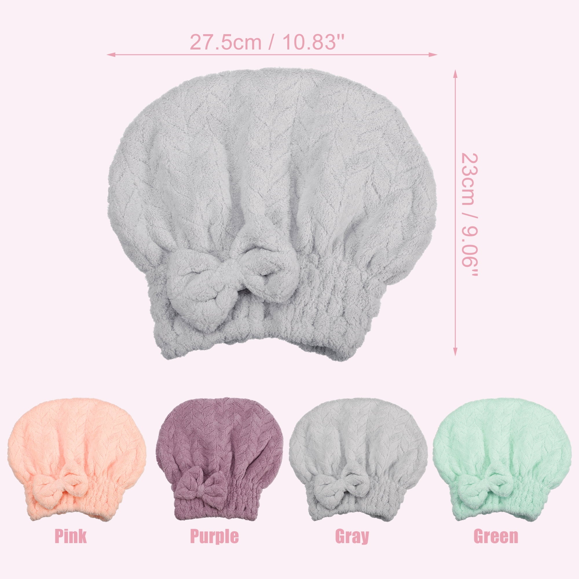 Shape Hair Drying Towel Dry Cap Quick Drying Lightweight Gray - Image 4