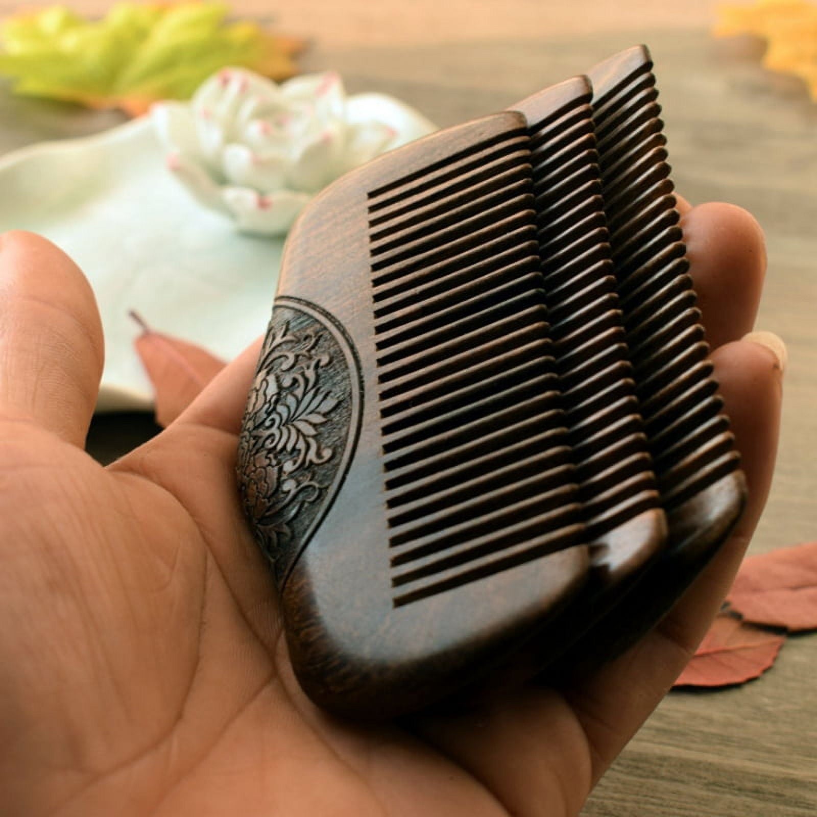 Pocket Comb Sandalwood Super Narrow Dent Wood Combs Static Lice Beard Comb Hairstyle Sandalwood Comb - Image 5