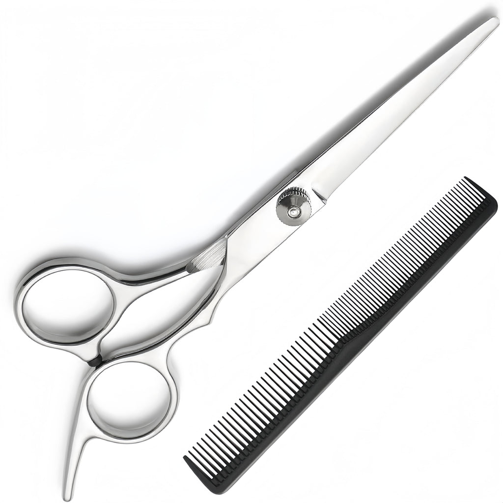 Inch Professional Set ,Thinning Shears Kit, Grooming cut Kit,Right Left Handed Barber Scissors-Silver