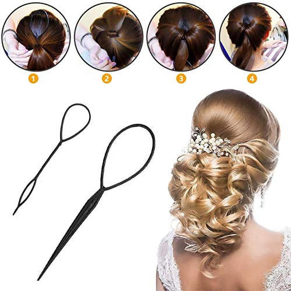 83 Pcs Hair Braiding Tool, Hair Styling Tool Kit Updo Ponytail Maker Accessories Topsy Hair Braid Kit - Image 5