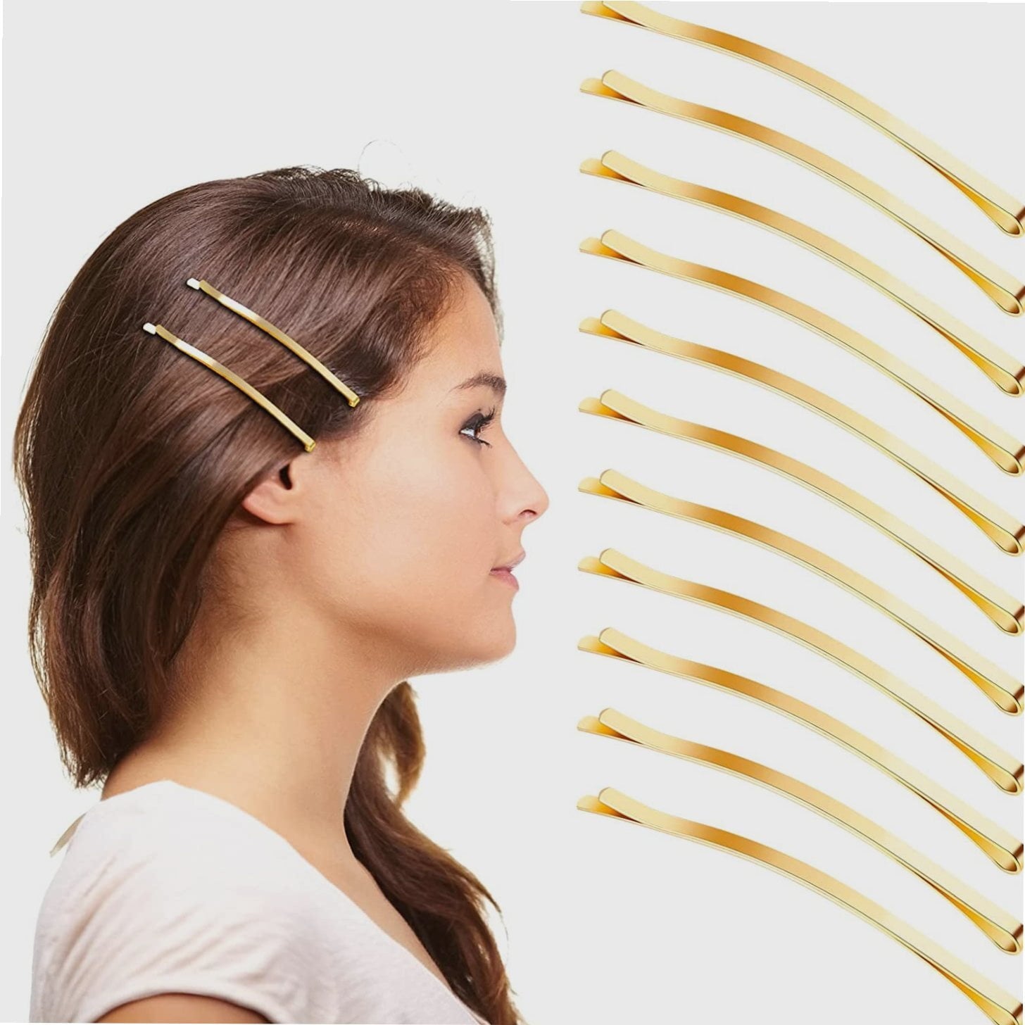 60Pcs 3.35 Inch Gold Jumbo Bobby Pins Gold Hair Pins large bobby pins for Long Thick Hair Women Girls