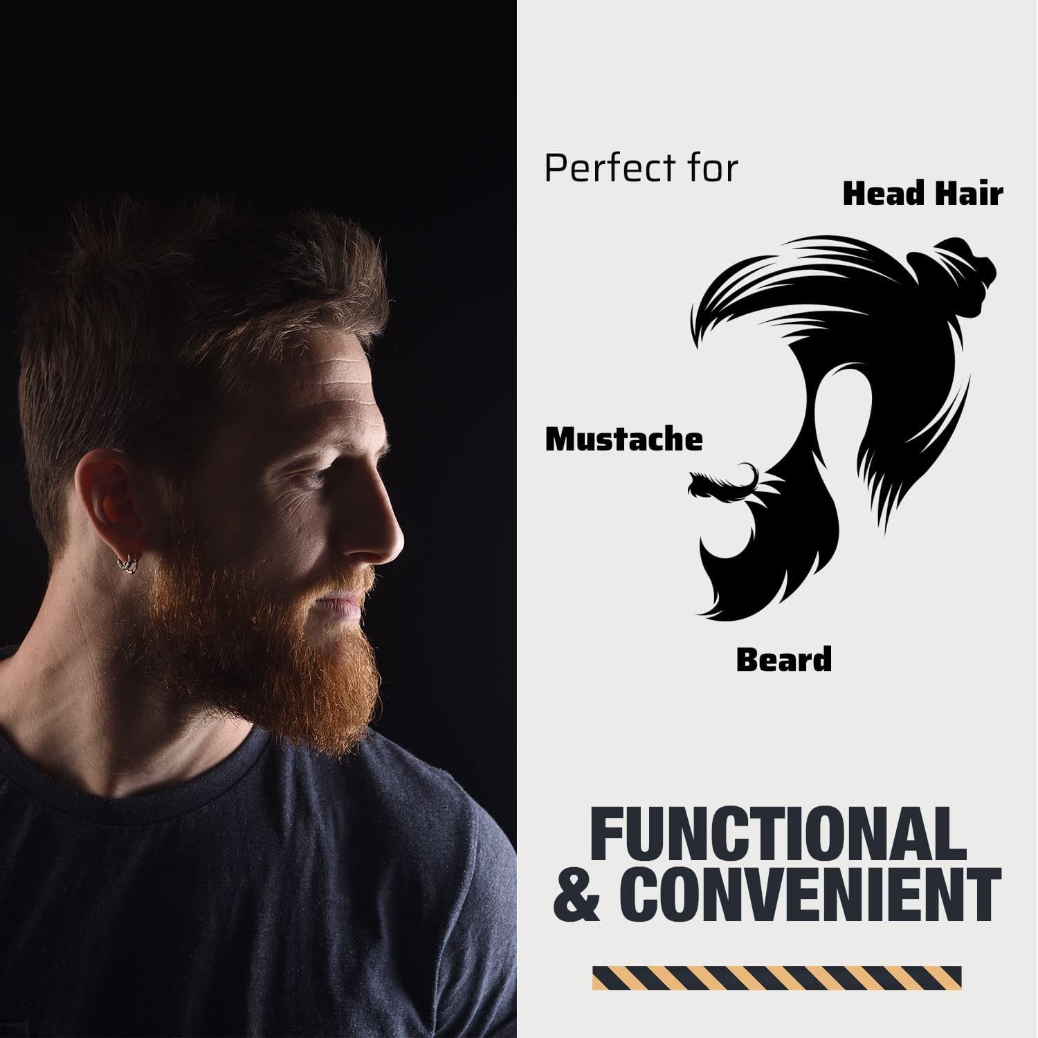 Wooden Beard & Hair Comb Set for Men Grooming Comb for Beards, Mustaches, and Head Hair - Image 5