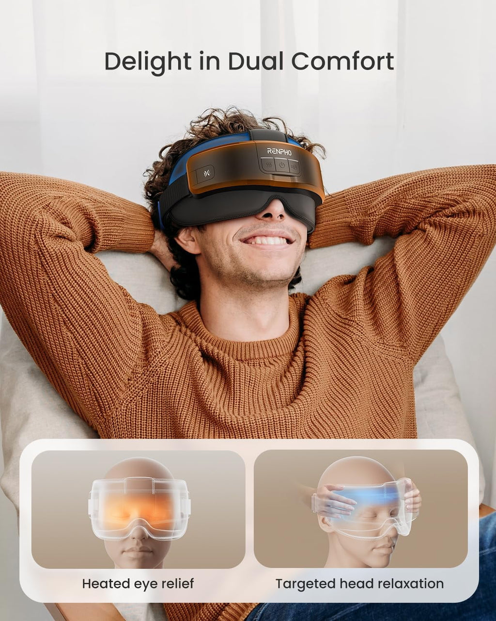 Head & Eye Massager, Eligible , Valentines Day Gifts for Women Men, Headache Massager for Forehead, Occiput and Templ... - Image 3