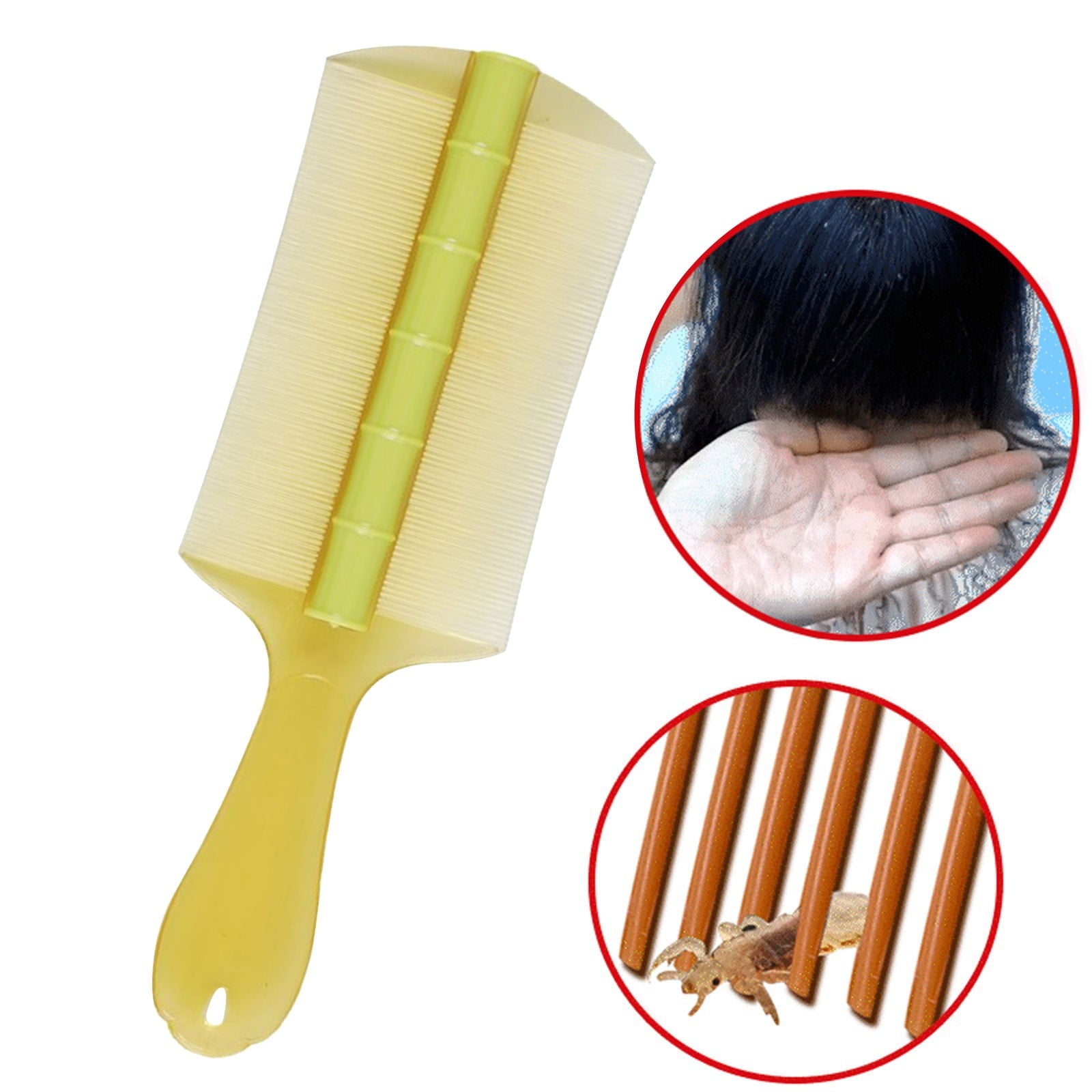 Bamboo grate Lice dandruff Vintage beard hair s Super dense tooth Children - Image 2