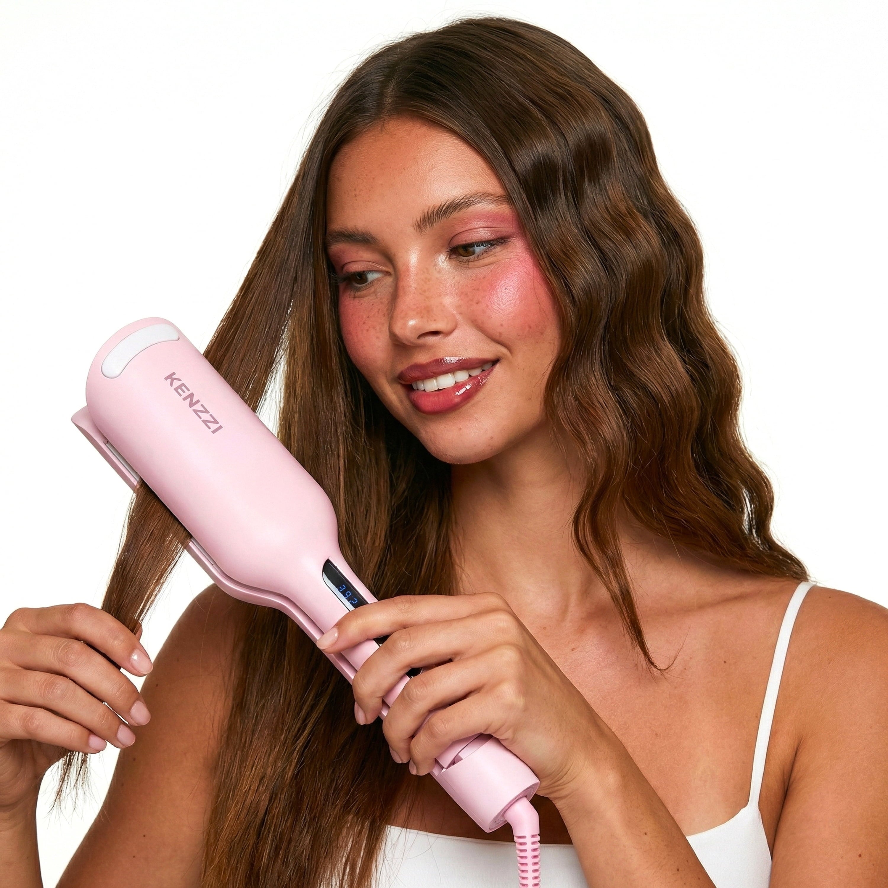 2-Barrel Hair r, 1.25 in, 6 Heat Settings, Pink - Image 3