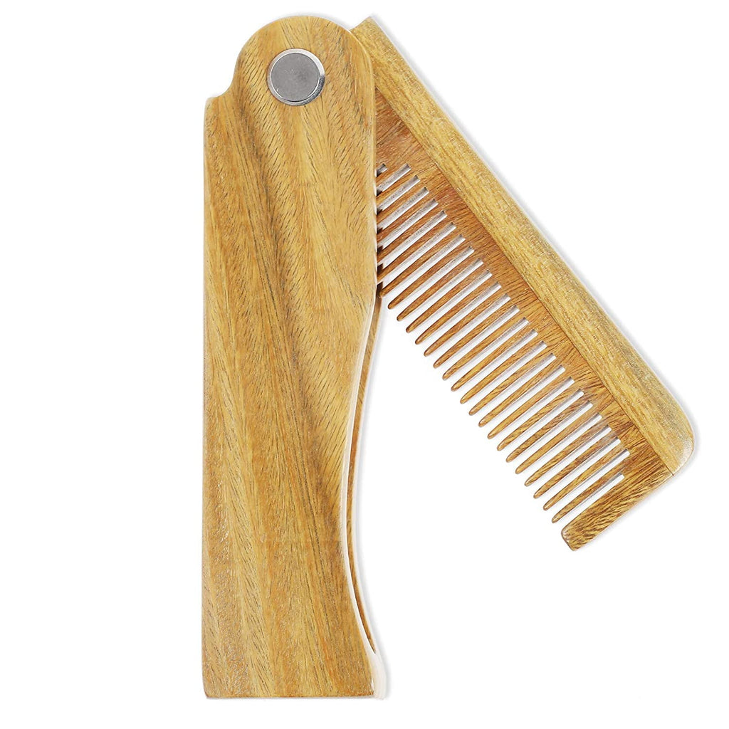 Tooth Folding Brush Comb for Men Hair, Beard, and Mustache Styling, Pocket sized for Easy Carry - Image 2