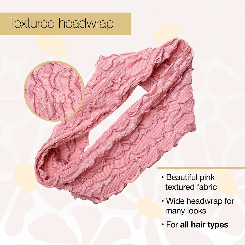 x Wide Textured Headwrap Headband, Pink, 1 count - Image 4