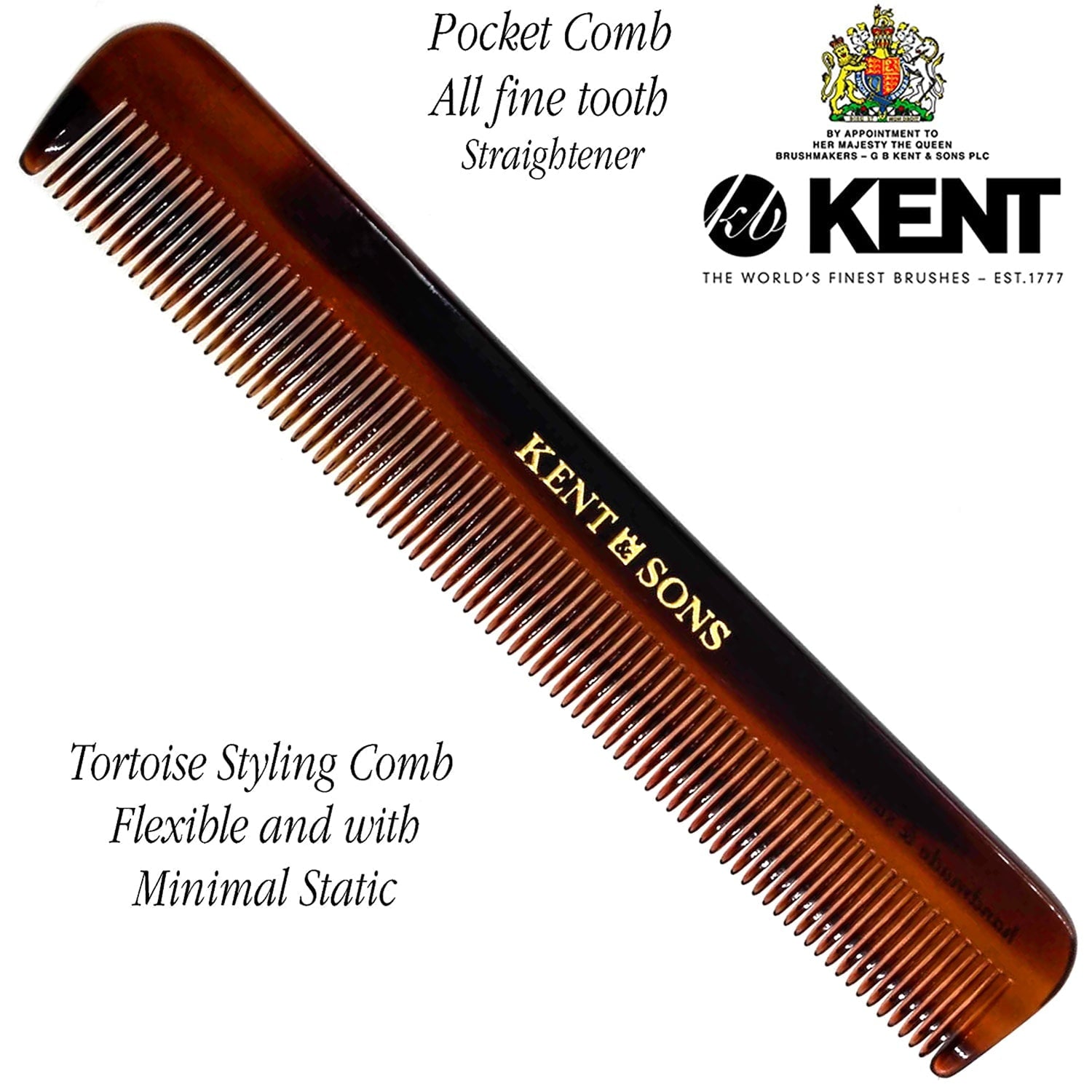 Handmade All Fine Tooth Pocket Comb for Men, Hair Comb Straightener for Everyday Grooming Styling Hair, Mustache and ... - Image 2