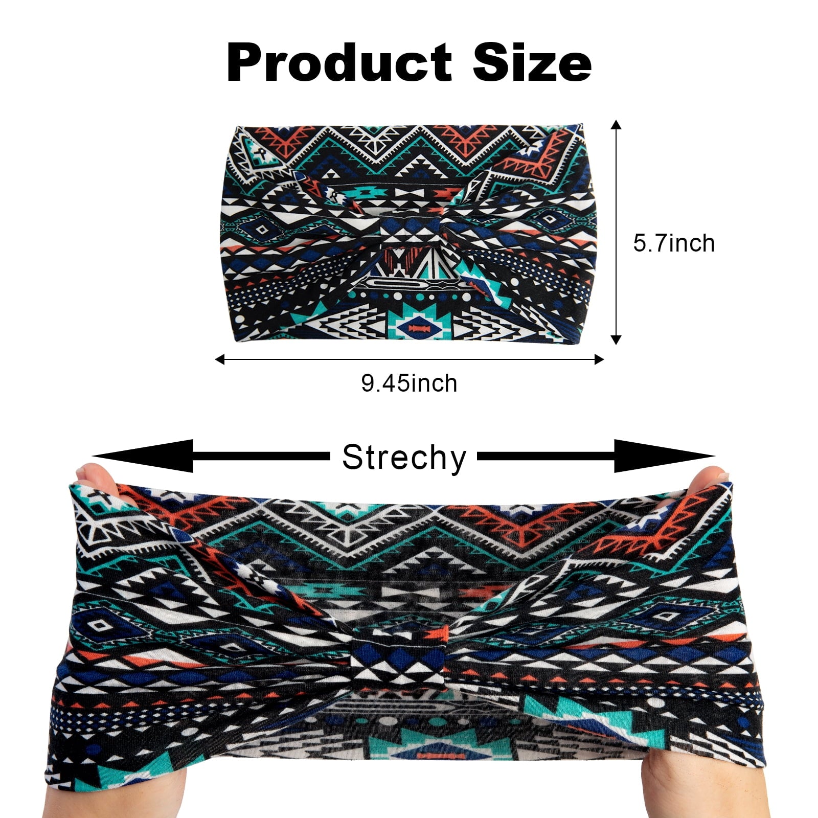 6 Pcs Head Bands for Women Trendy Wide Knotted Headband Workout Fitness Yoga Athletic Head Wraps Boho Hair Accessories - Image 2