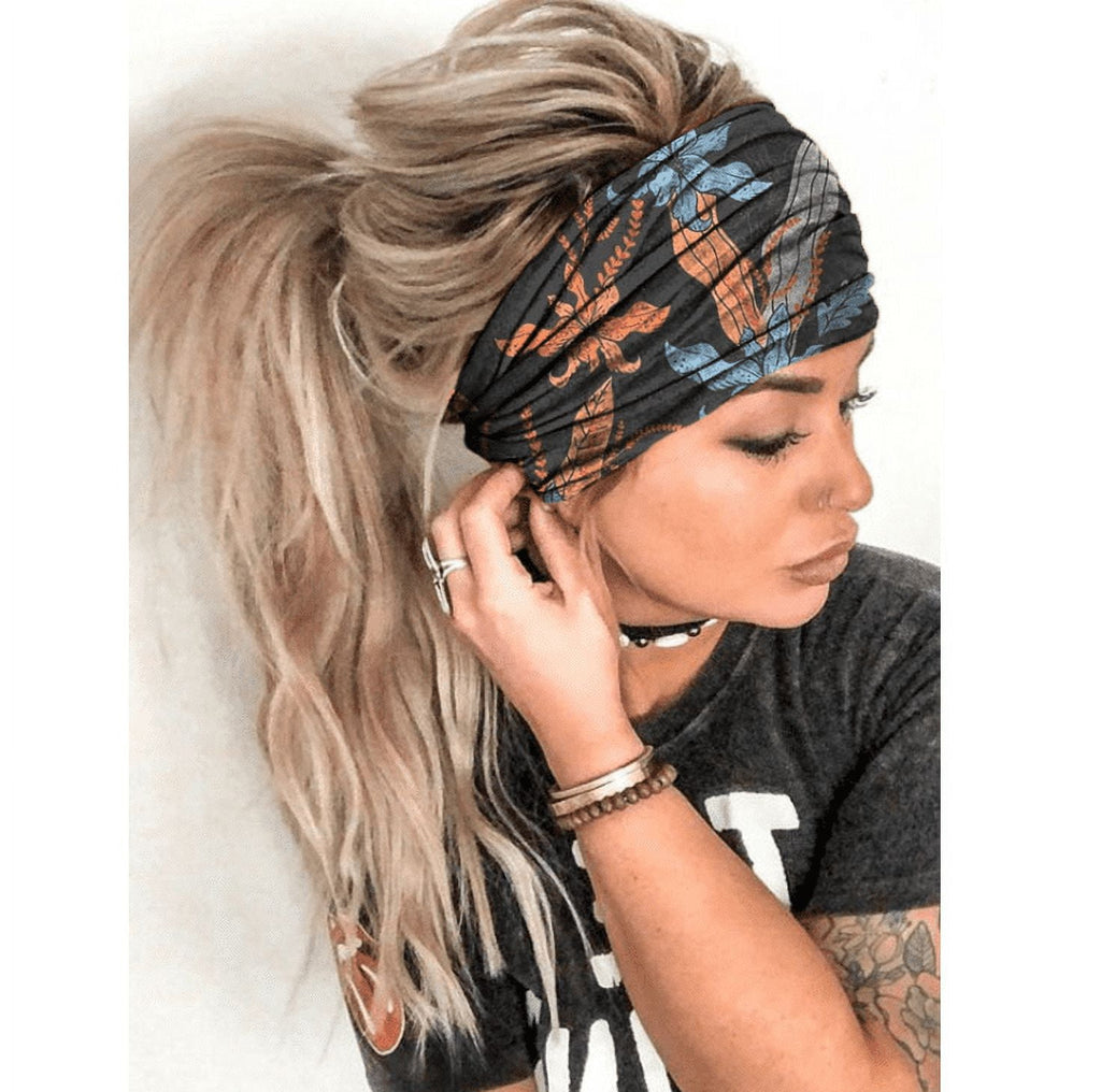4Pcs Headbands for Women,Non-Slip Elastic Wide Headbands,Sweat Fashion Headwraps Hair Bands Headwear Fit All Head Siz... - Image 3