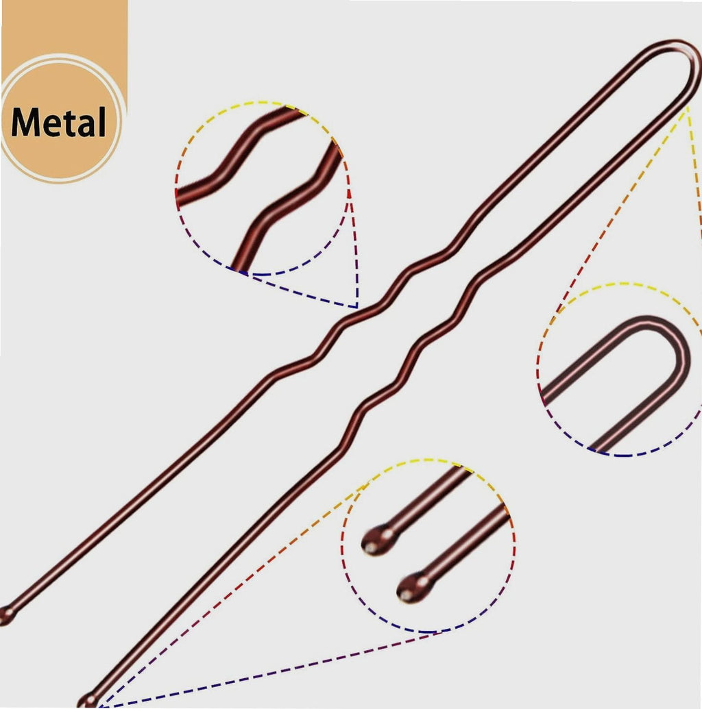 7cm Hair Pins for Buns, 50pcs Bobby Pins Brown Hair, U Shaped Hair Pins for Women Girls, Hair Grips for Thick Hair, Hair Styling Accessories - Image 4
