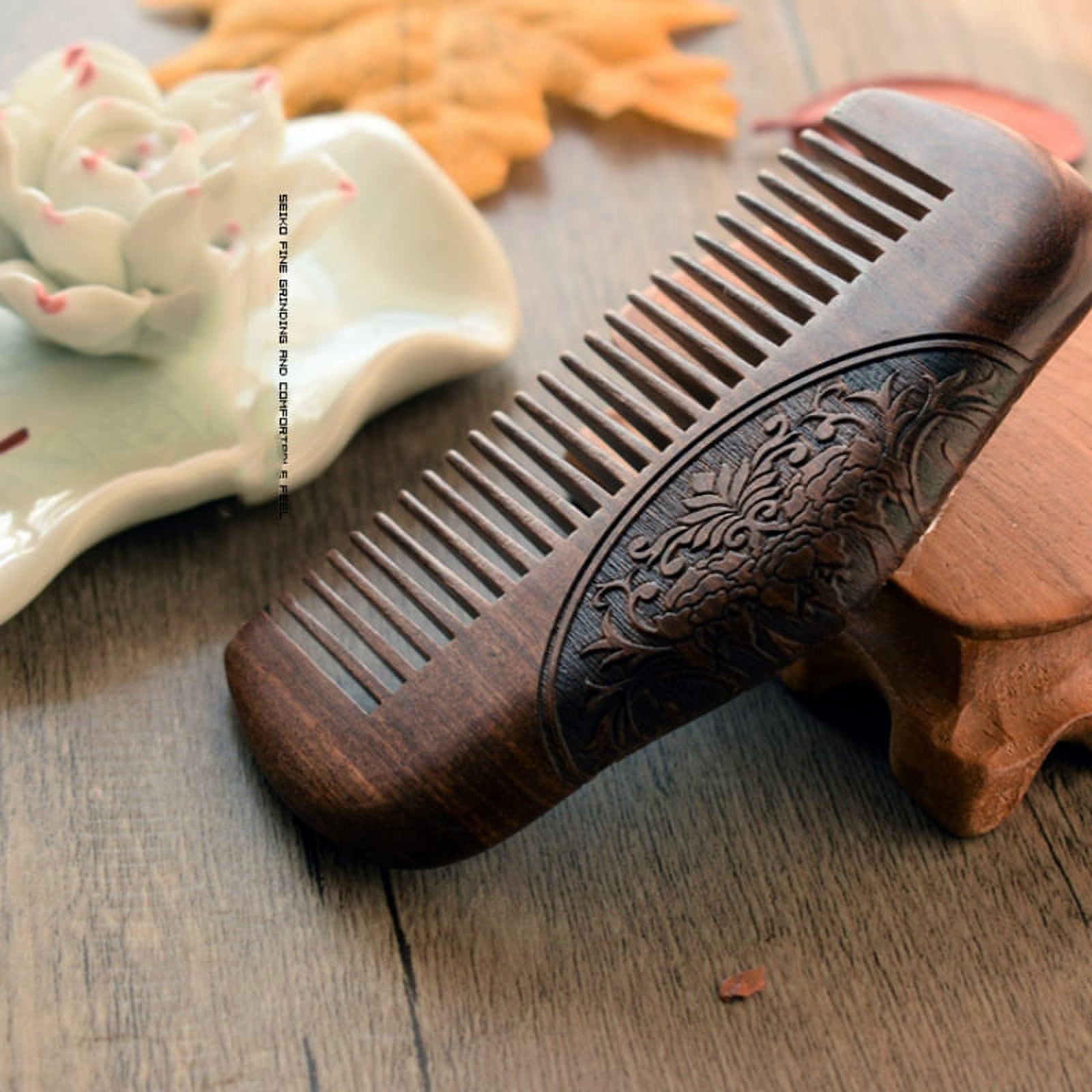 Pocket Comb Sandalwood Super Narrow Dent Wood Combs Static Lice Beard Comb Hairstyle Sandalwood Comb - Image 6