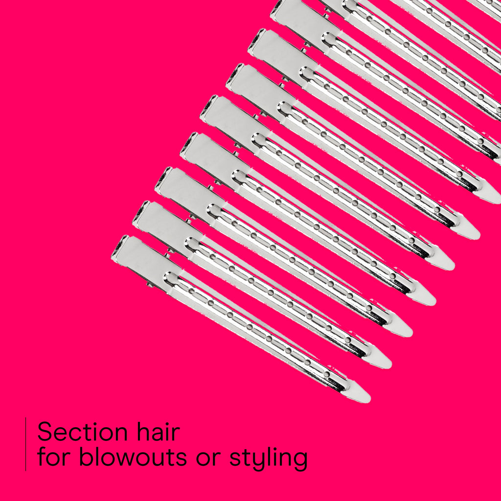 Single Prong Pin-Up Salon Hair Setting Clips, Silver, 30 Count - Image 4
