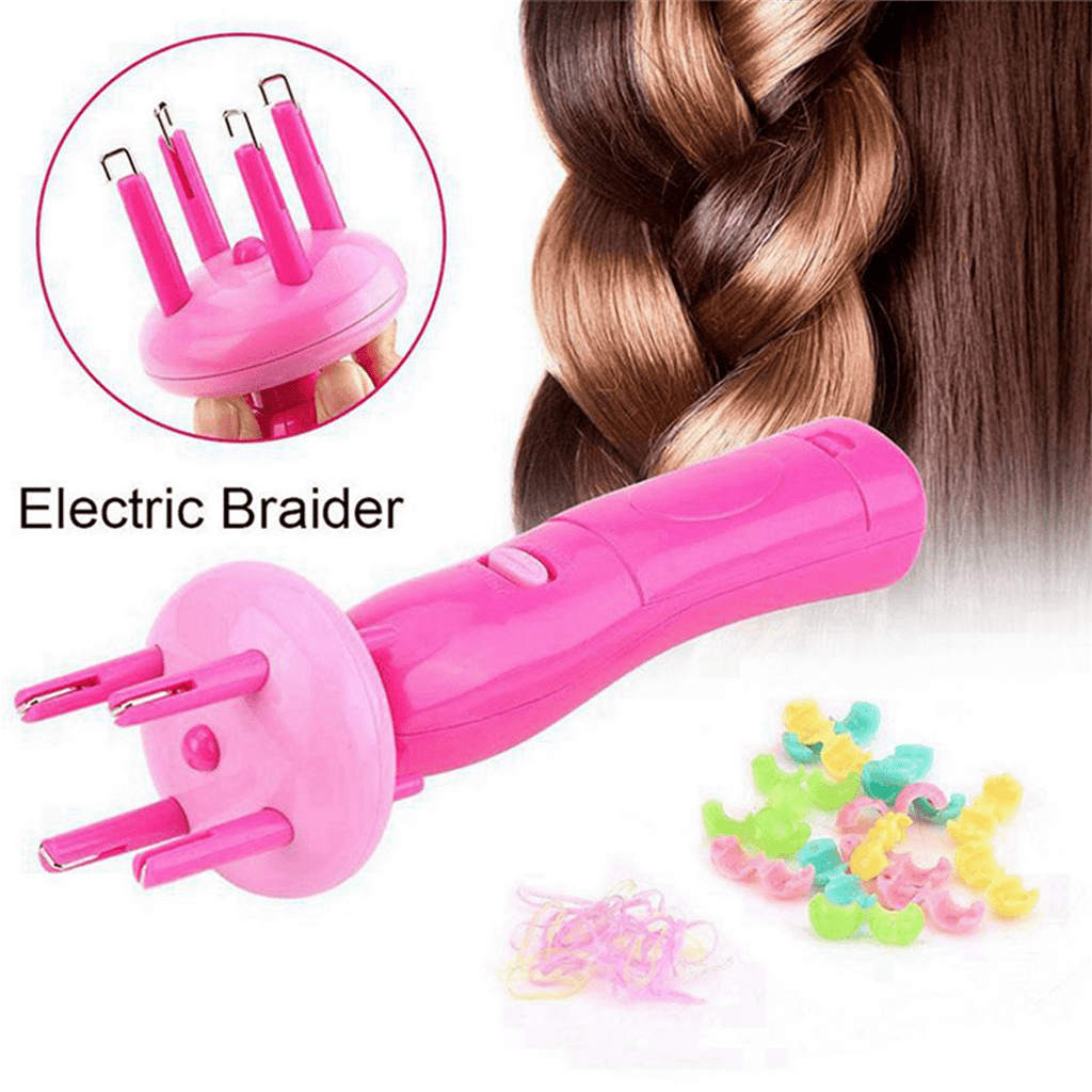 Women Portable Electric Automatic Hairstyle Tool Braid Machine Hair Weave Roller Twist Braider Device Kit - Image 4