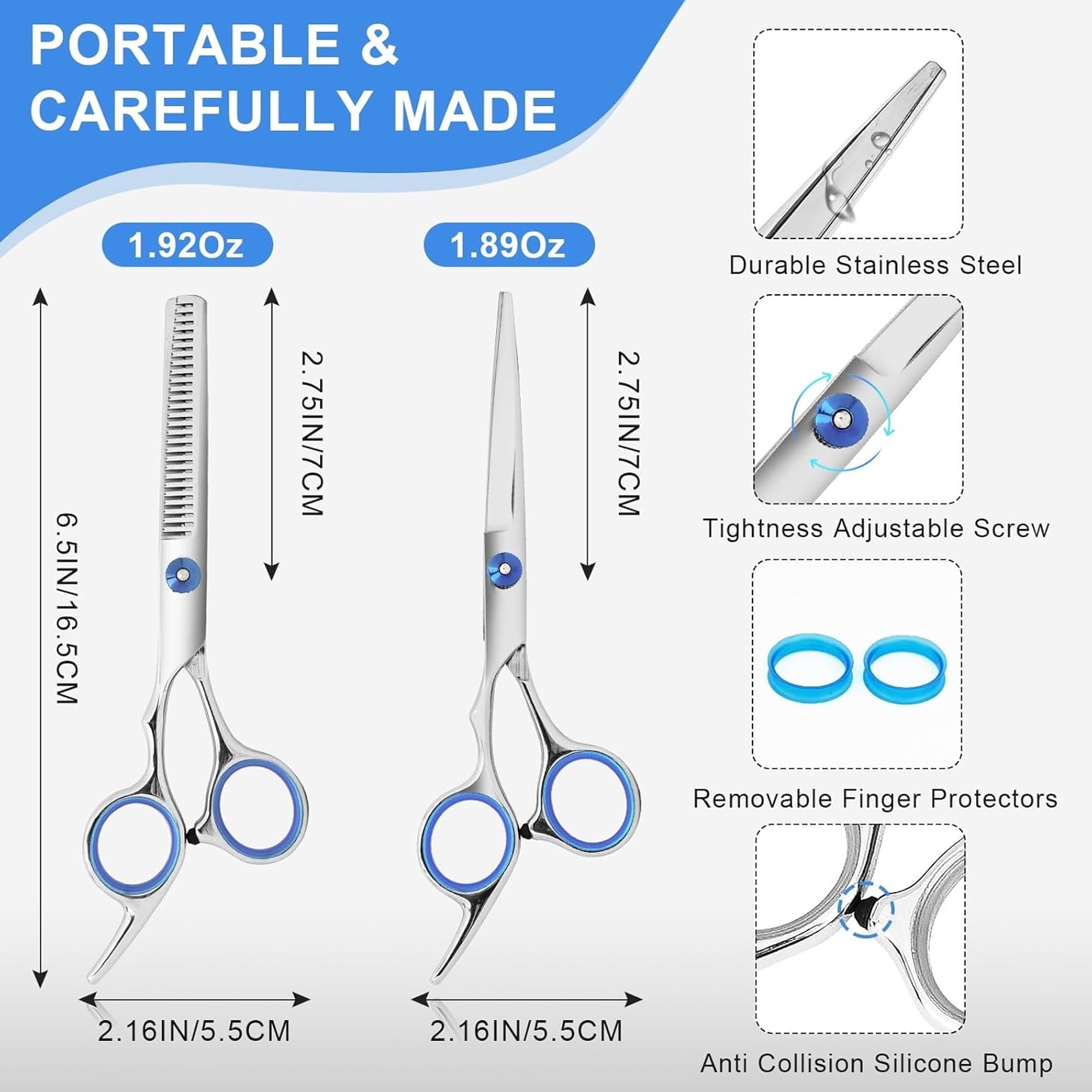 Shears,Professional Tools,Stainless Steel Kit ,Ergonomic dressing Scissors 2pcs for dressing,Salon And Home - Image 6