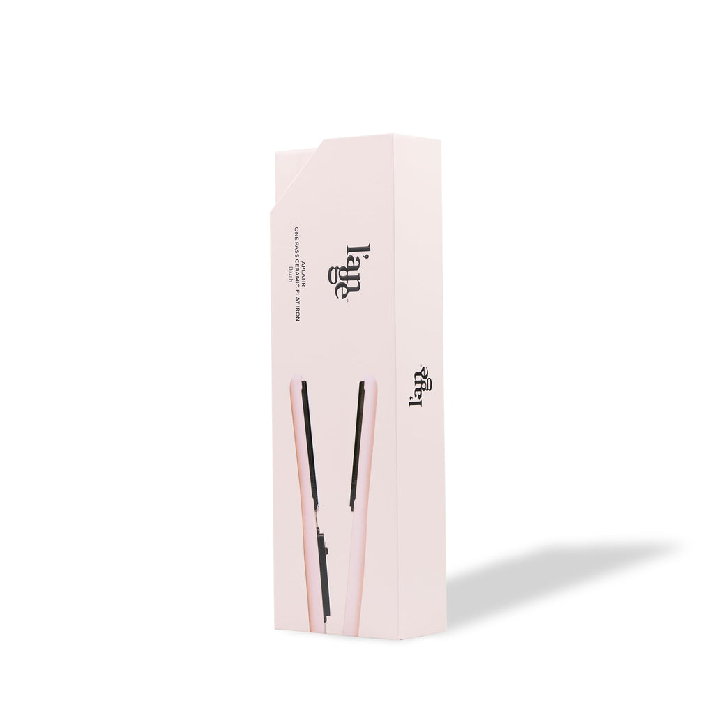 L'ange Hair Aplatir Professional 1-Inch Ceramic Flat Iron Hair Straightener, Automatic Shutoff, Blush - Image 6