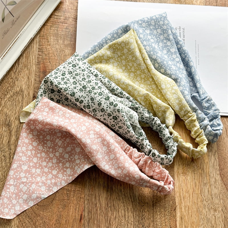 Hair Bandanas Scarf Headband Chiffon Head Kerchief Printed Turban Boho Headbands Hair Bandanas for Women Girls Hair A... - Image 3