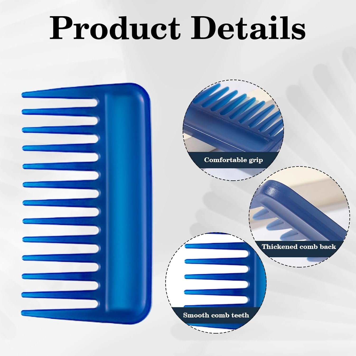6 Pcs Small Combs for Hair, Small Mini Wide Tooth Comb, 4.3 Inches Mini Comb, Travel Detangling Comb, Pocket Combs, Shower Wet Portable Comb - Image 3