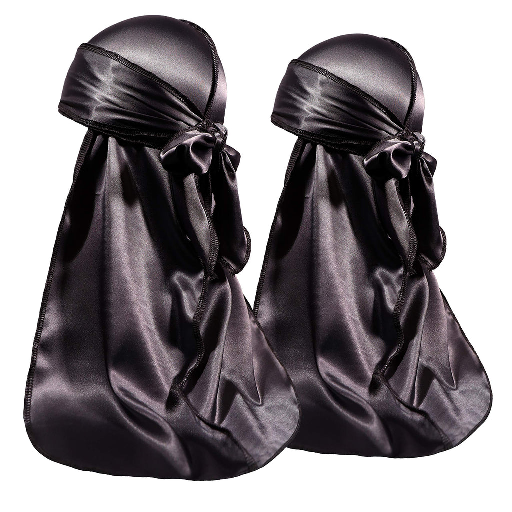 2 Durag Pack for Men Women Waves, Premium Satin Deluxe Du-rag - Image 2
