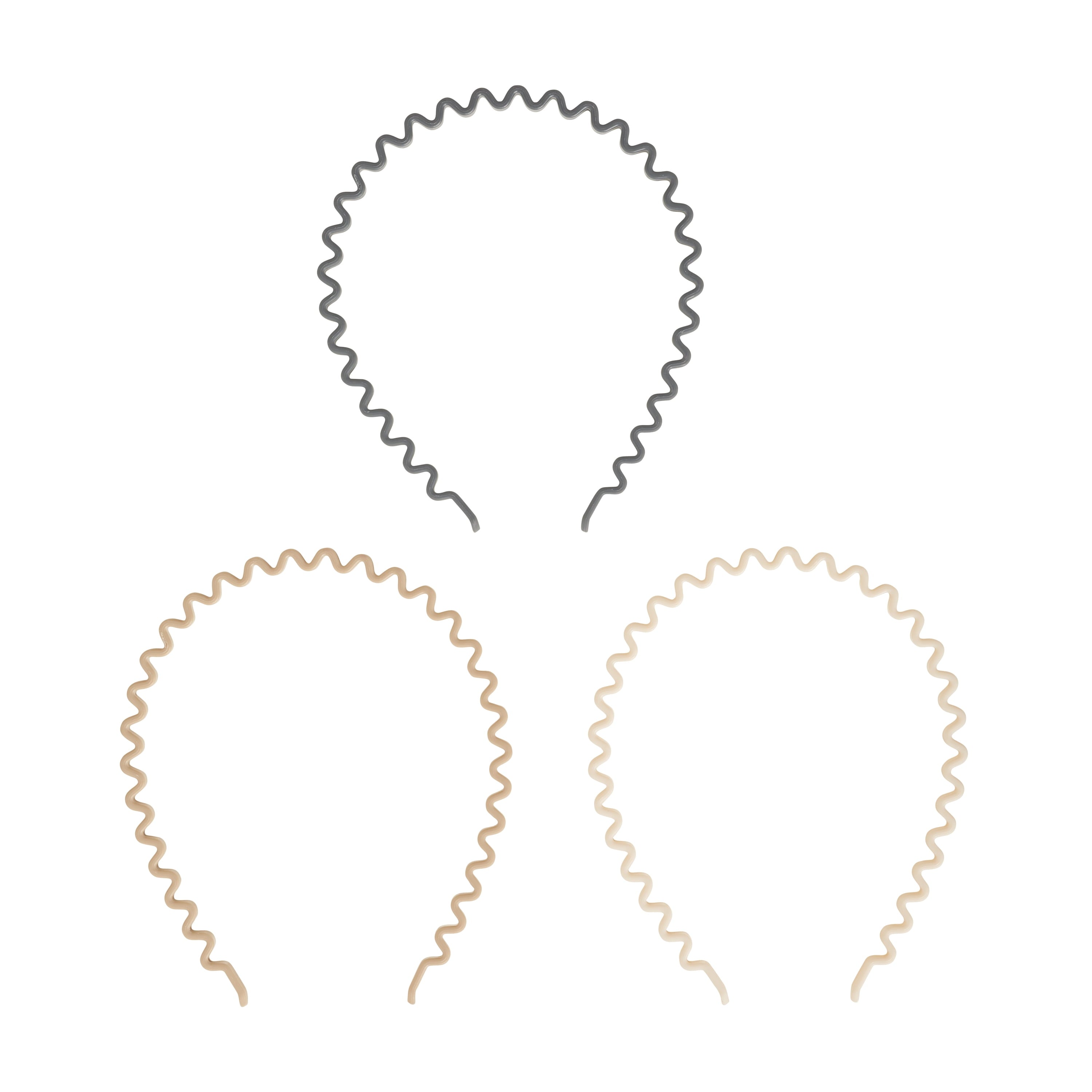 Goody Zigzag Headband, Made for Thick Hair, Warm Tone Assorted Colors, 3 Ct - Image 2