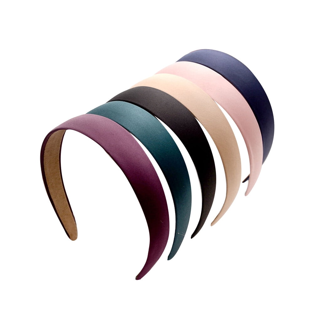 6Pcs s Fashion Wide Anti-slip Ribbon Hair Bands for Women Girls