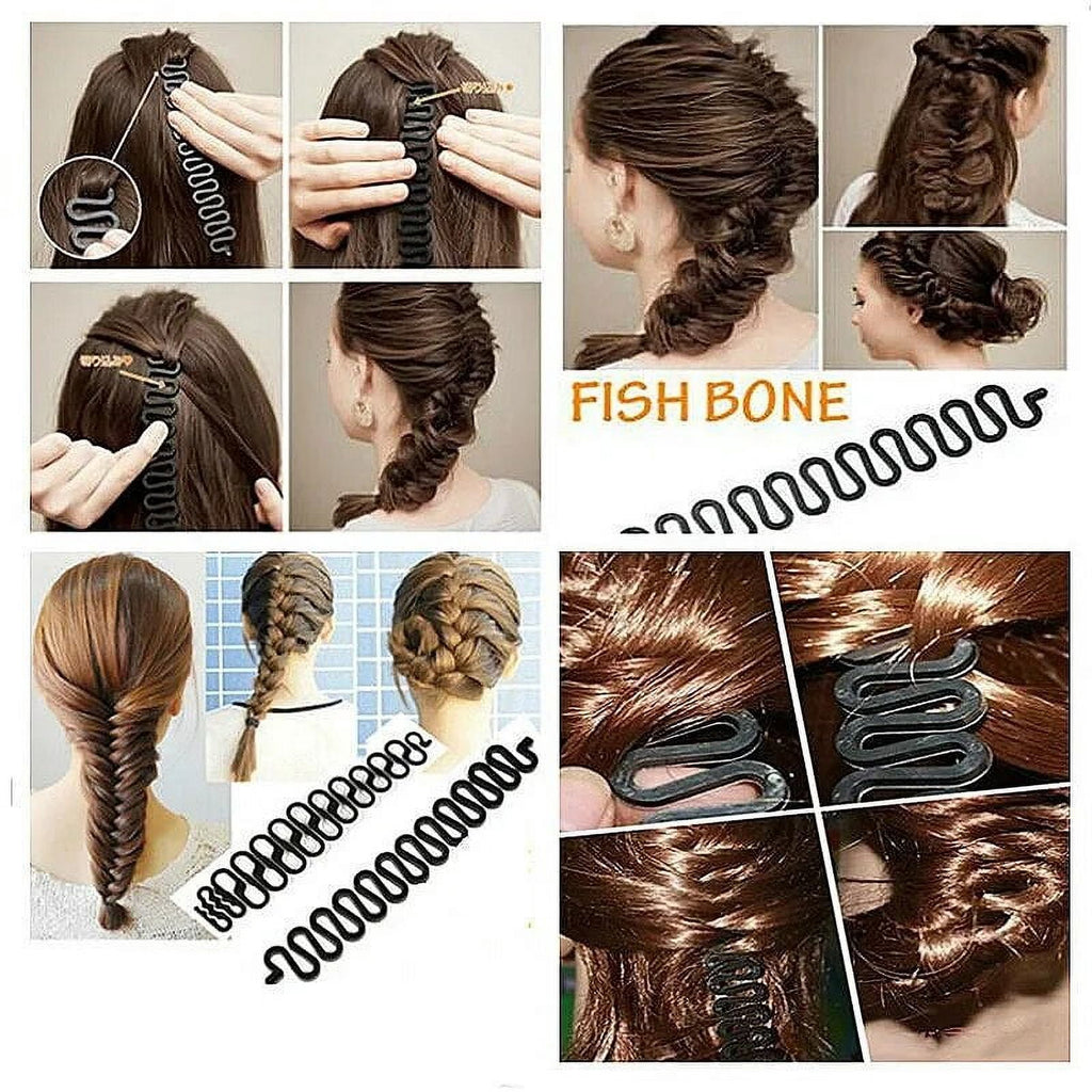 3pcs Holder Clip Wave Hair Braiding Tool Weave Hair Braider Roller Hair Twist Styling Tool DIY Accessories Women Hair Braid Tool - Image 3
