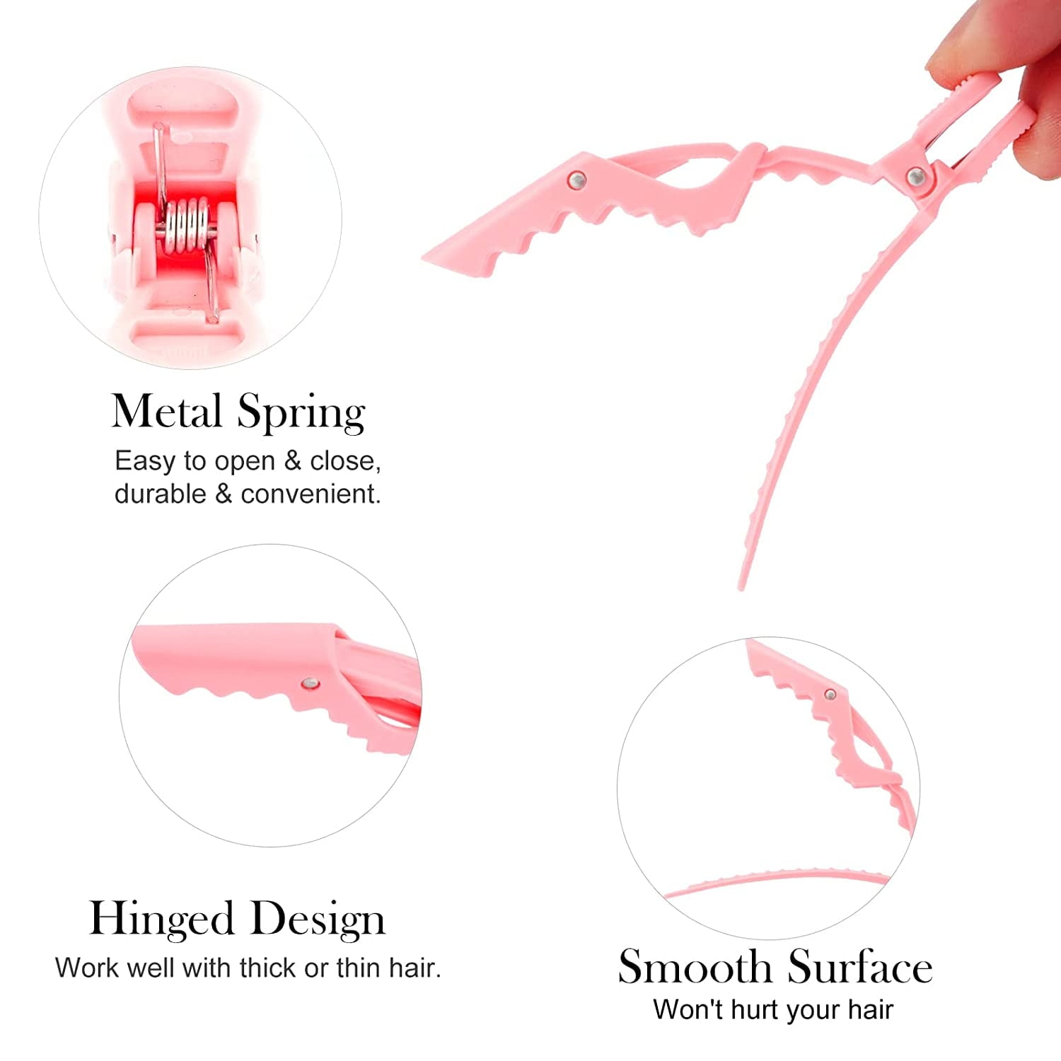 14 Pack Alligator Hair Clips for Styling Sectioning Larger Salon Pro Hair Clips for Barber Clips for Hair Coloring, Cutting, Hair Styling Ac - Image 3