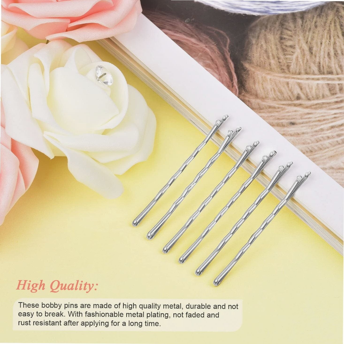 Silver Bobby Pins, 240Pcs Bobby Pins for Gray Hair Secure Hold Hair Pins with Box, (Silver,2.2 Inch) - Image 3