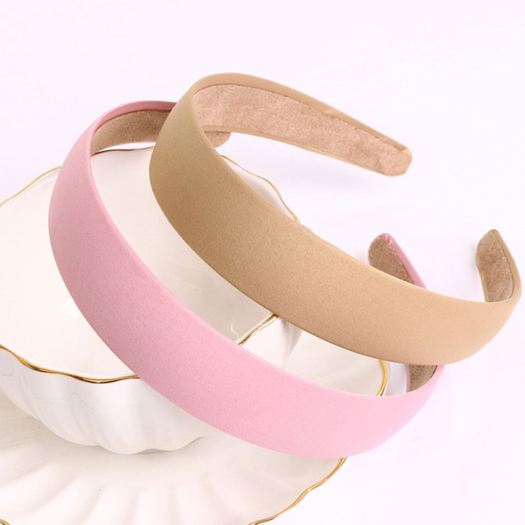 Women Wide Elastic Fashion Headbands Head Hoop Hair Accessories Thick Headwear for Women Girls Hair Band Khaki - Image 4