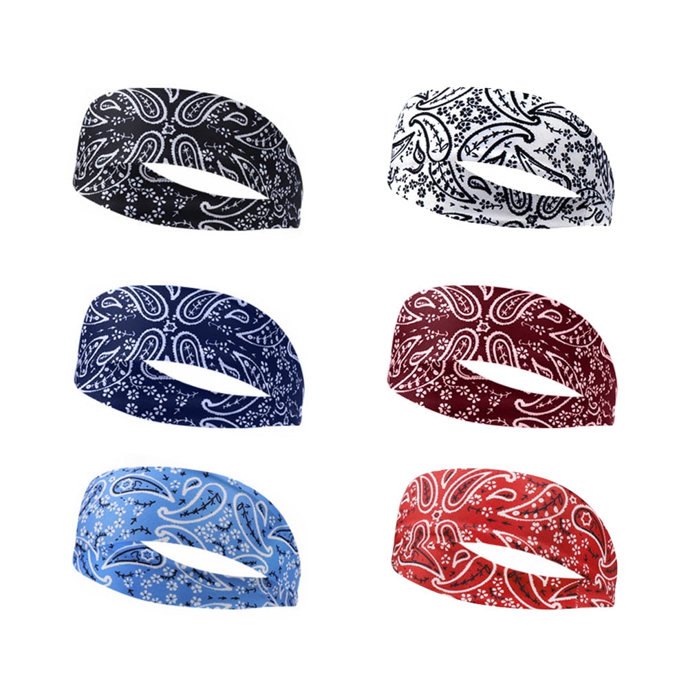 6Pcs Women's Boho Flower Headbands Elastic Hair Bands Knotted Head Wraps Turbans for Yoga Sport Workout Makeup - Image 5