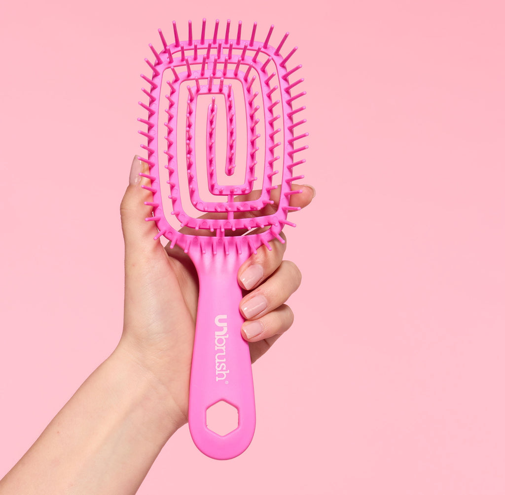 Flex Detangling Brush, Pain-Free Brushing on All Wet or Dry Hair Types, Pink, 8" - Image 5