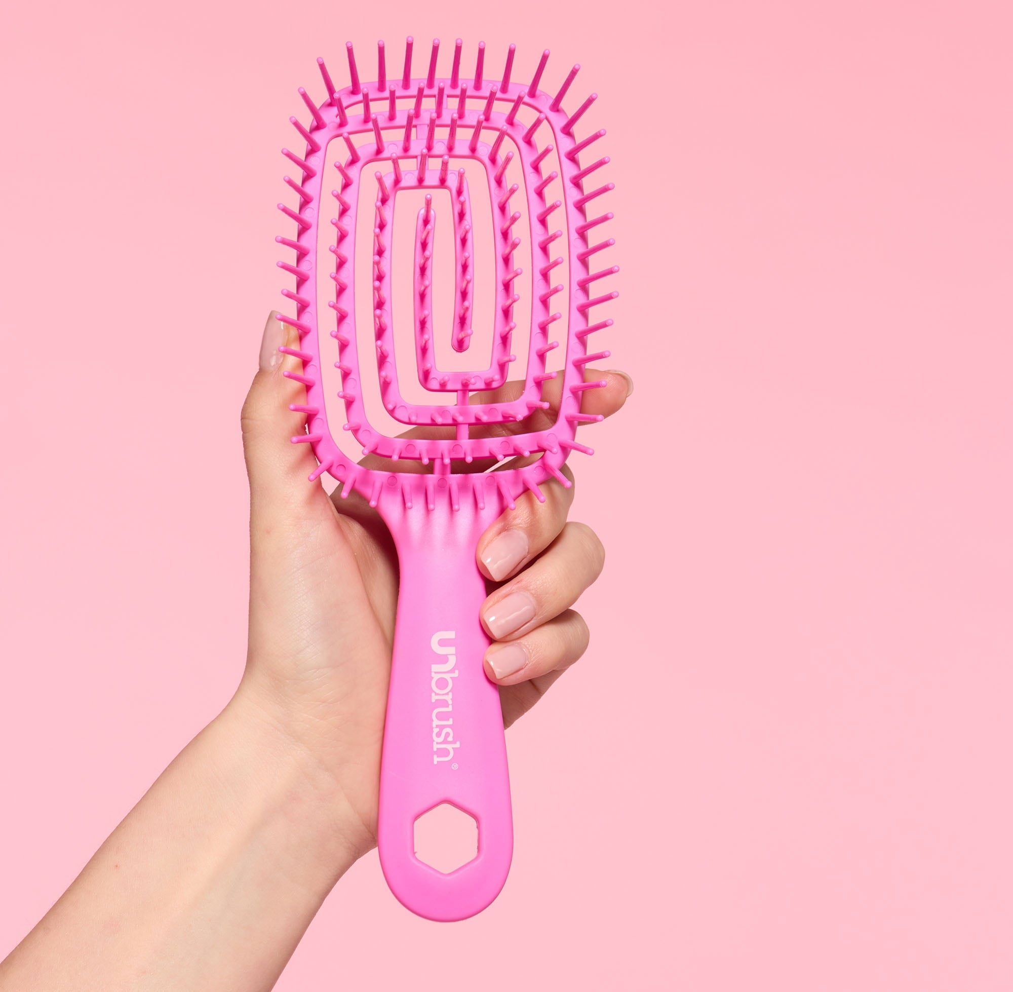 Flex Detangling Brush, Pain-Free Brushing on All Wet or Dry Hair Types, Pink, 8" - Image 5