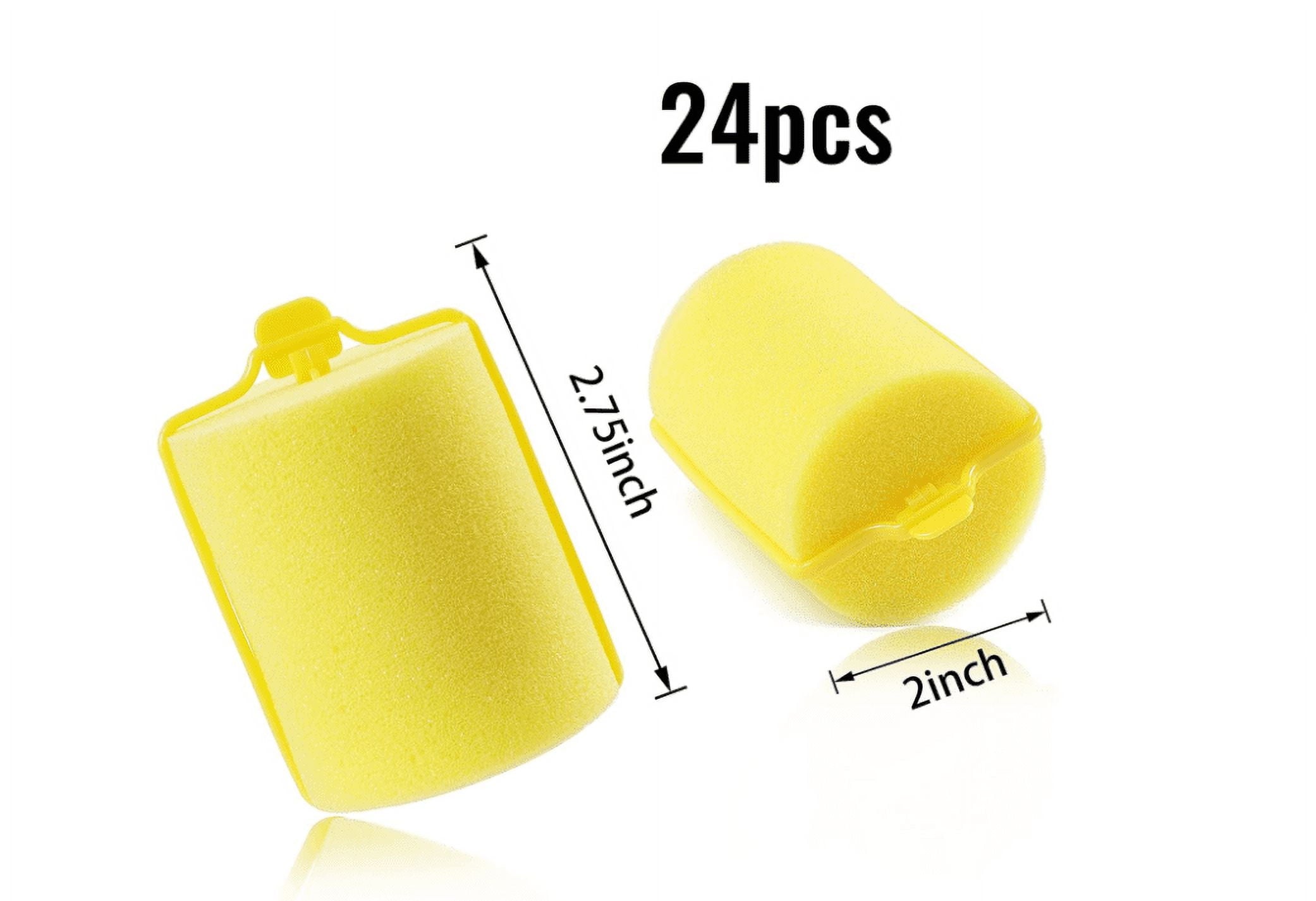Topboutique 24Pcs Jumbo Foam Sponge Hair Rollers, Hair Curlers Bouncy Curls Style Tools Accessories With Stainless Steel Rat Tail Comb ,2Inc - Image 2