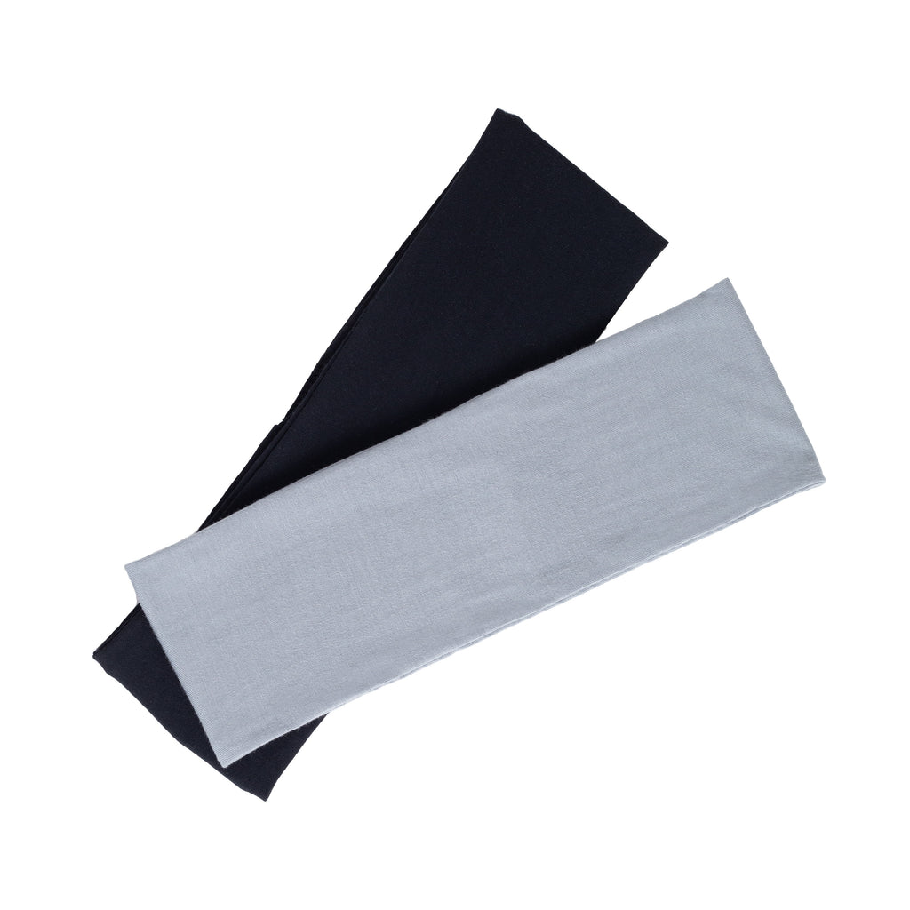 Planet Goody Headwraps, Recycled Materials, Comfortable Fit, Black & Grey, 2 Count - Image 4