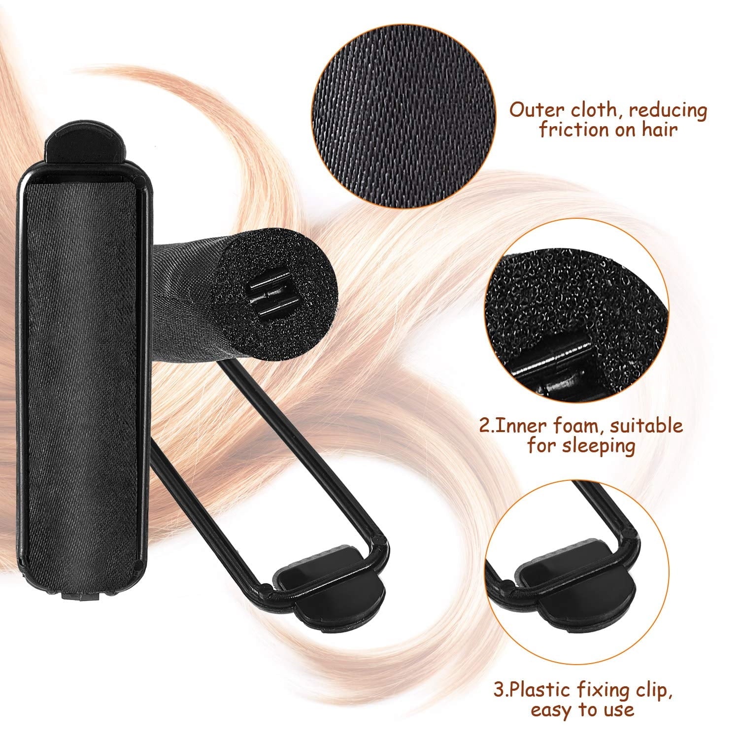 12 Pcs Soft Foam Hair Curlers Flexible Sleeping Curlers Sponge Hair Rollers for Hair Styling Overnight Curl and Volum... - Image 3