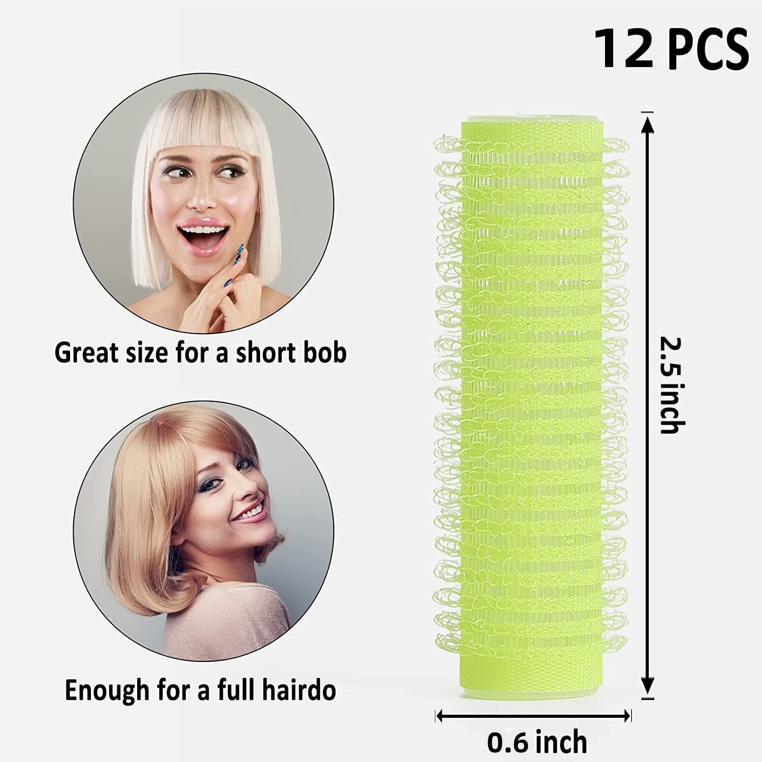 Grip Curlers for , Short Roller Sets, No heat Salon dressing Curlers for Women, Pack of 12 Small 0.6 Inch (Random Color) - Image 4