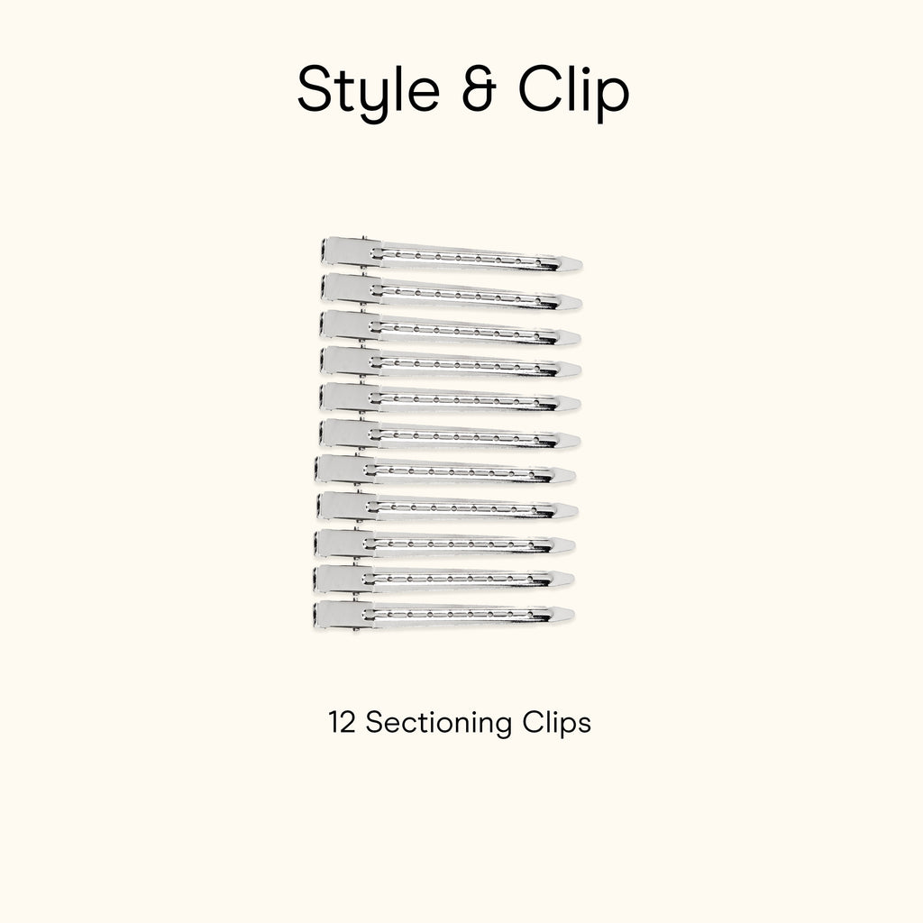 & Set Styling Clips, Silver Metal, 12 Count - Image 6