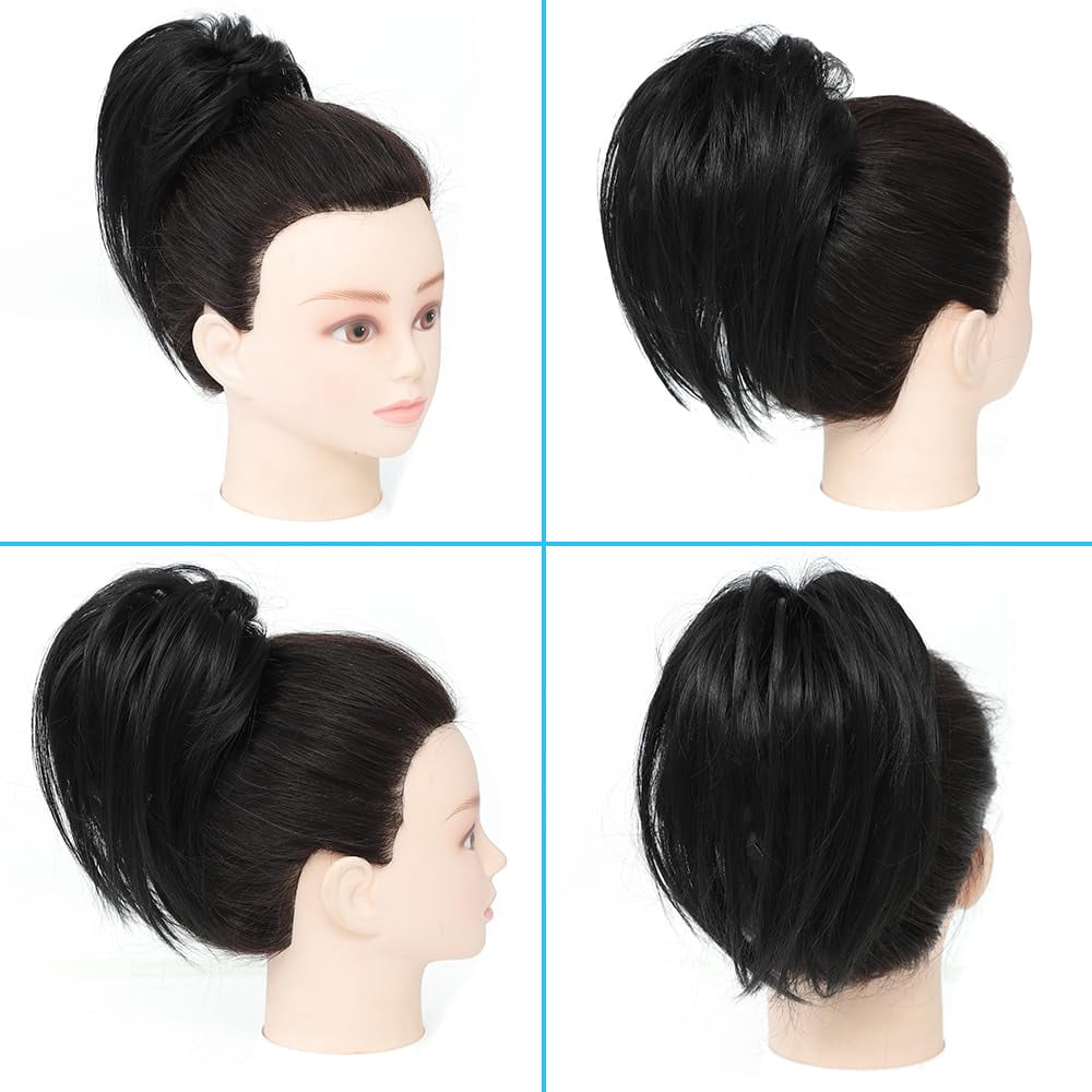 Hair Piece Claw Clip in Hair s Hair Piece for Women Straight Short High Ponytail Extension Tousled Updo Faux Hair Scr... - Image 6