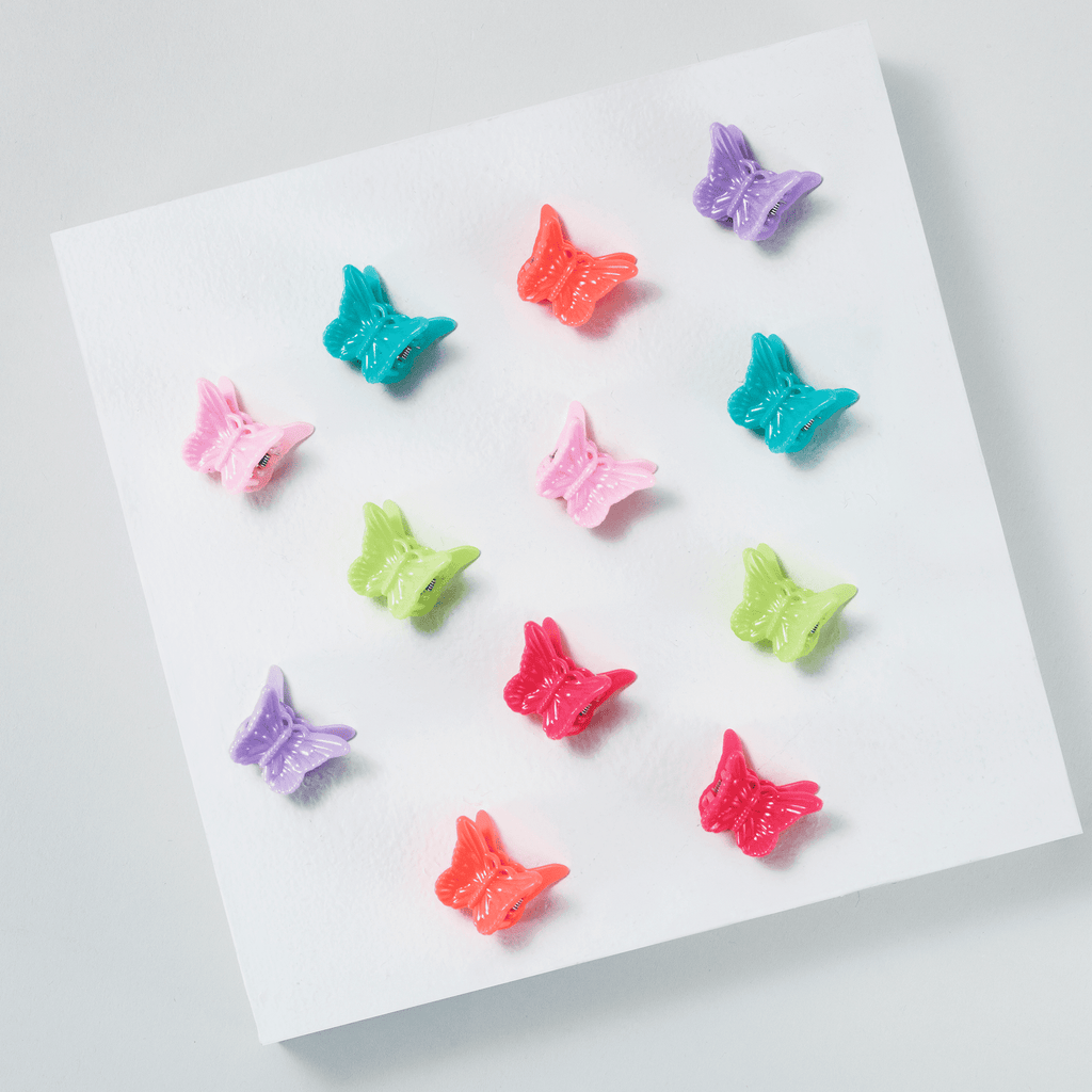 Scunci Mini Butterfly Claw Clips, Multicolor, 12 Count - Image 2