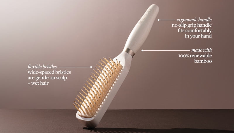 Detangler Hair Brush, Bamboo - Image 3