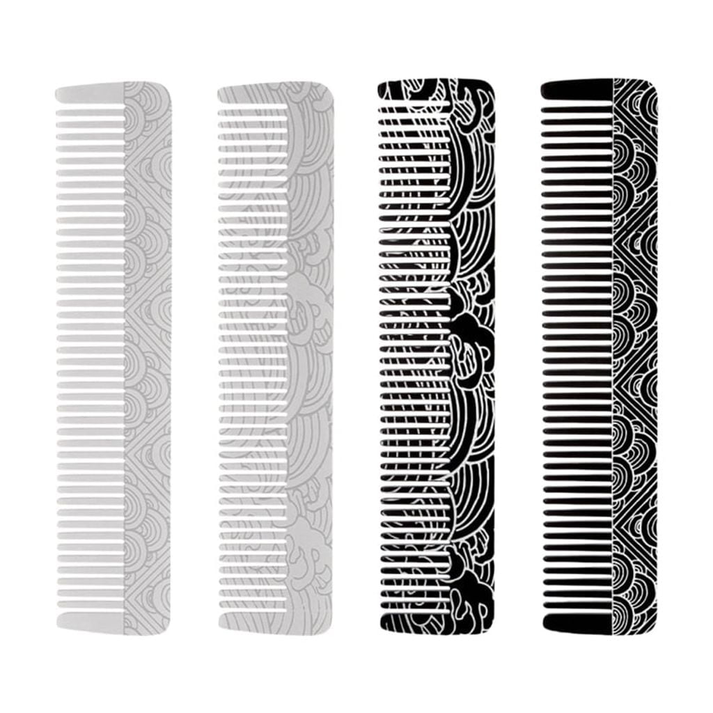 Professional Metal Mustache Comb For Men Compact Stainless Steel Beard Styling Tool Portable Grooming Essential - Image 3